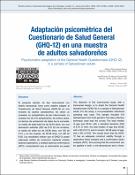 Adaptación psicométrica del cuestionario de salud general (GHQ-12) en ...